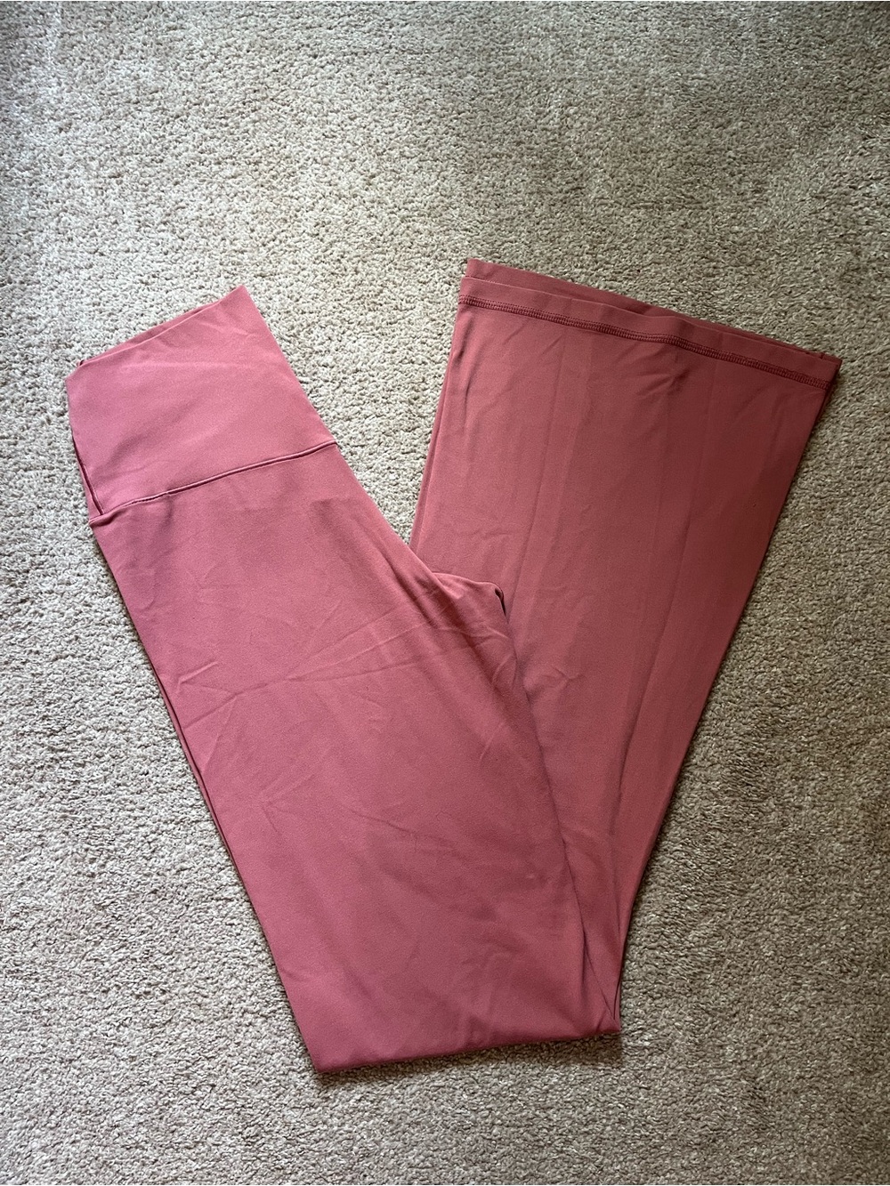 Offline by Aerie Real Me Crossover High Waisted Flare Leggings Pink Size Large
